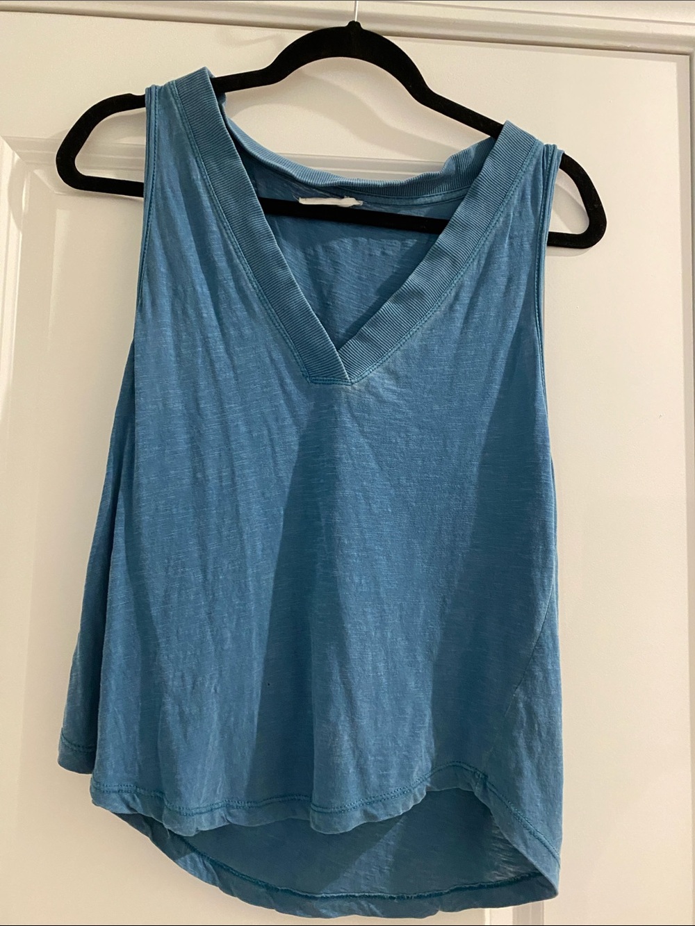 Light Blue V-Neck Women's Tank Top - Classic Casual Layering